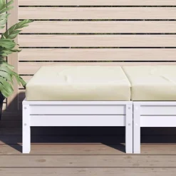 vidaXL Palettenkissen Creme 60x60x8 cm Oxford-Gewebe