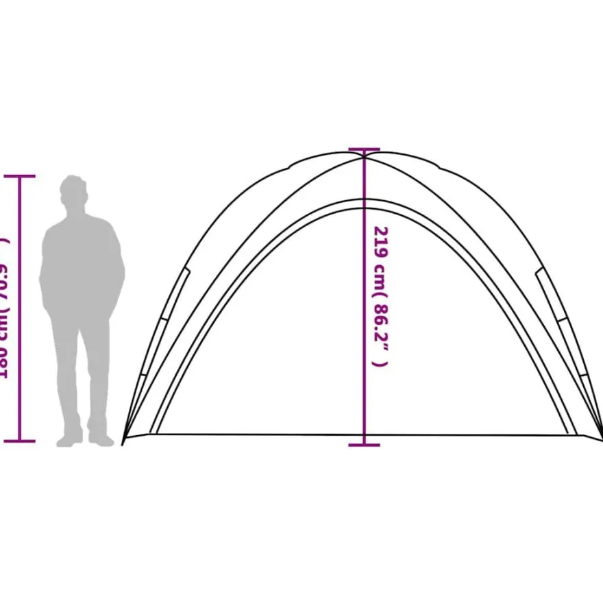 vidaXL Partyzelt Grün Wasserdicht