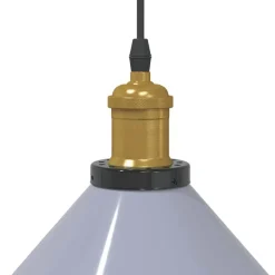vidaXL Pendelleuchte Höhenverstellbar E27 Grau Glänzend Ø 22 cm Metall