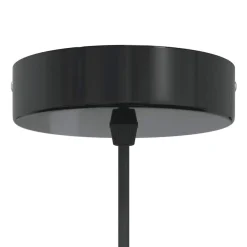 vidaXL Pendelleuchte Höhenverstellbar E27 Grau Glänzend Ø 22 cm Metall