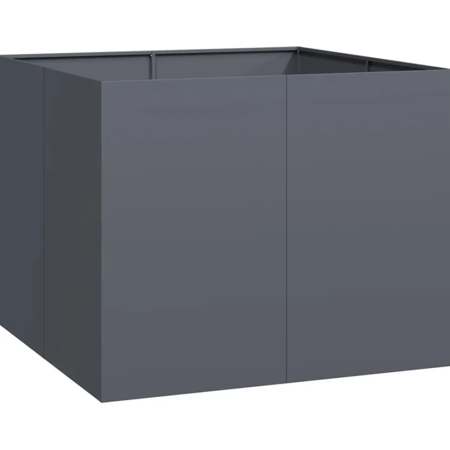 vidaXL Pflanzgefäß Anthrazit 100x100x80 cm Stahl