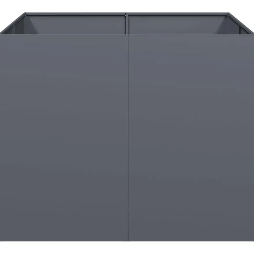 vidaXL Pflanzgefäß Anthrazit 100x100x80 cm Stahl