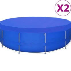 vidaXL Poolabdeckungen 2 Stk. PE Rund 540 cm 90 g/m²