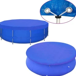 vidaXL Poolabdeckungen 2 Stk. PE Rund 540 cm 90 g/m²