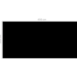 vidaXL Poolabdeckung Schwarz 450x220 cm PE