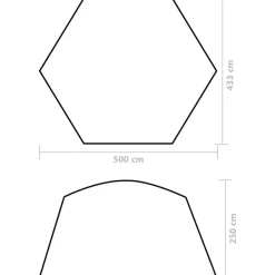 vidaXL Pool-Zelt Stoff 500x433x250 cm Gelb
