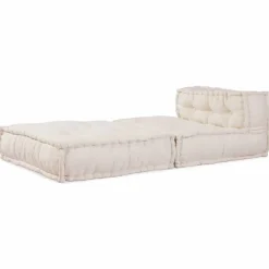 vidaXL Pouf Modular Creme 70x70x54 cm Stoff