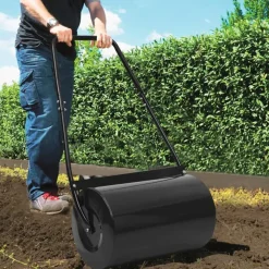 vidaXL Rasenwalze Schwarz 63 cm 50 L