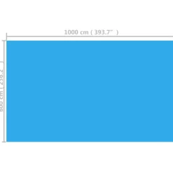 vidaXL Rechteckige Poolabdeckung 1000x600 cm PE Blau