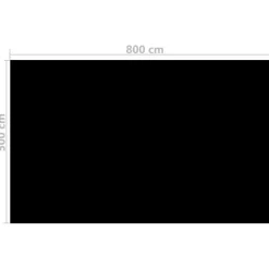 vidaXL Rechteckige Poolabdeckung 800x500 cm PE Schwarz