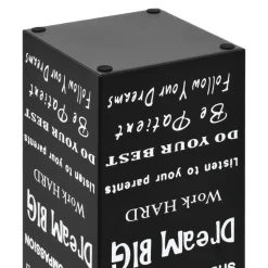 vidaXL Regenschirmständer Text-Design Stahl Schwarz