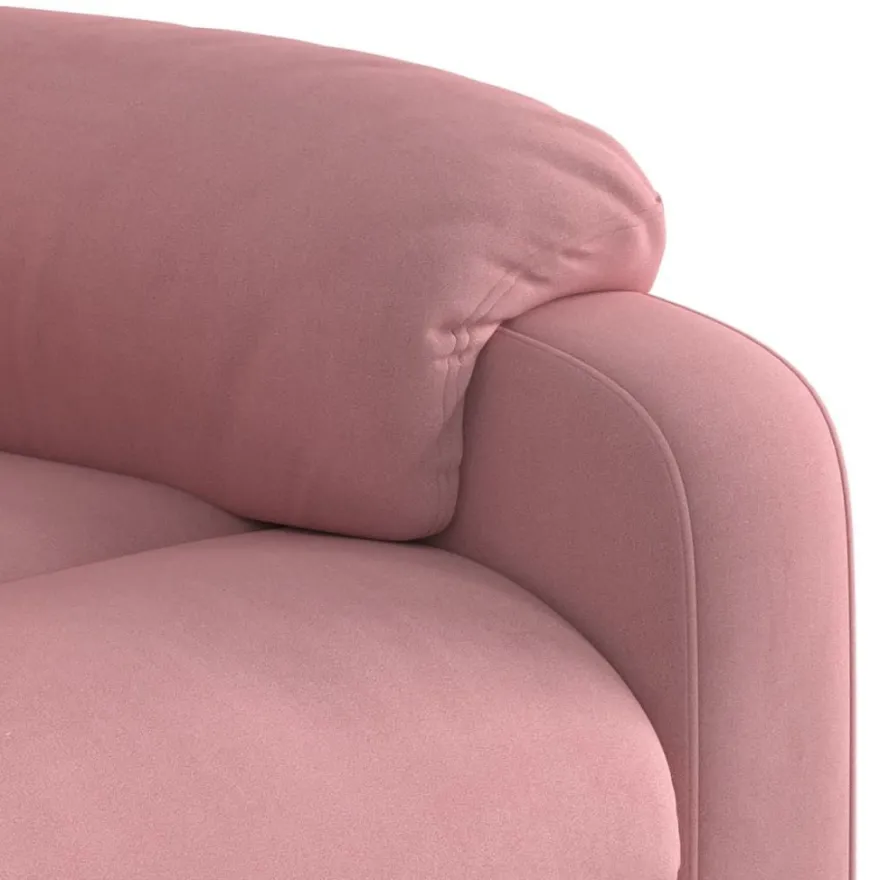 vidaXL Relaxsessel mit Aufstehhilfe Rosa Samt