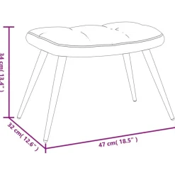 vidaXL Relaxsessel mit Hocker Schwarz Samt