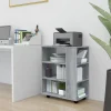 vidaXL Rollschrank Grau Sonoma 60x35x75 cm Holzwerkstoff
