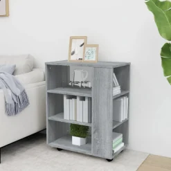 vidaXL Rollschrank Grau Sonoma 60x35x75 cm Holzwerkstoff
