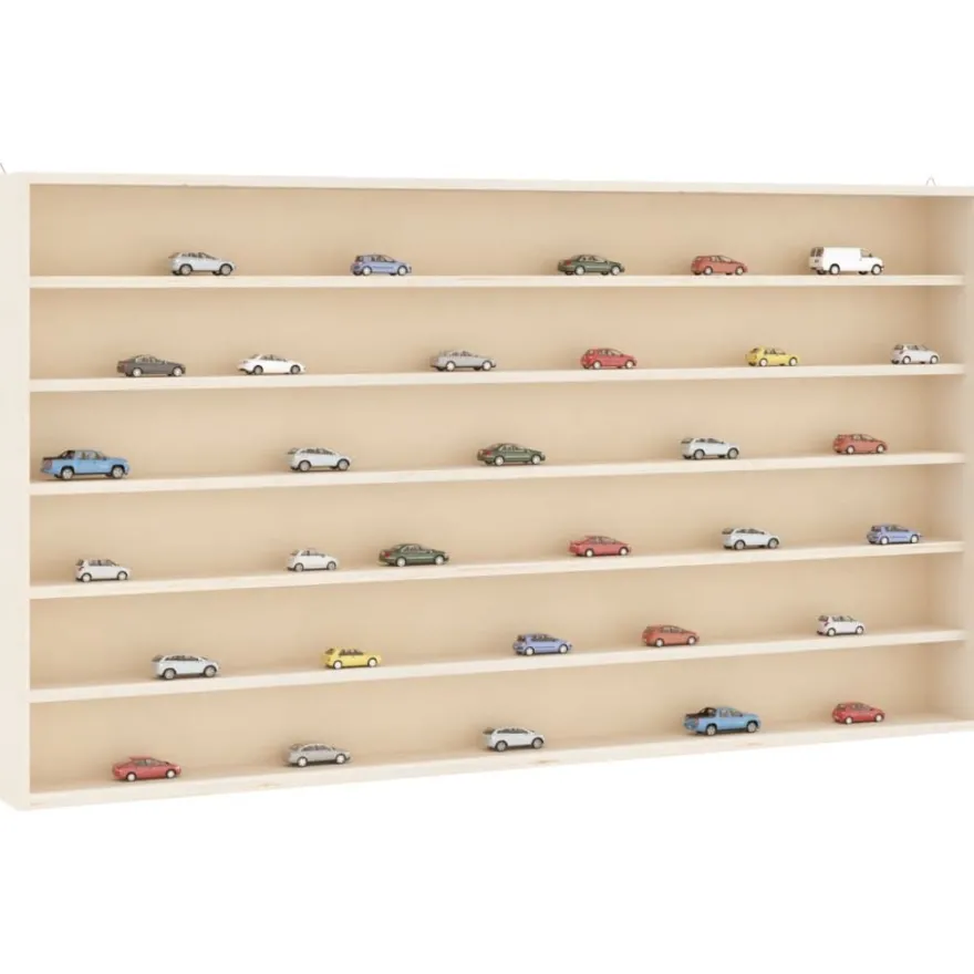 vidaXL Sammlervitrine aus Holz mit 6 Regalen 100x8,5x55 cm
