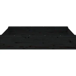 vidaXL Sandkasten mit Sitzen Schwarz Quadratisch Massivholz Kiefer