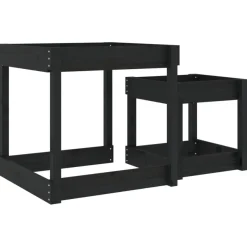 vidaXL Sand-Spieltische 2 Stk. Schwarz Massivholz Kiefer