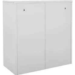 vidaXL Schließfachschrank Hellgrau und Rot 90x45x92,5 cm Stahl