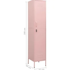 vidaXL Schließfachschrank Rosa 35x46x180 cm Stahl