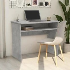 vidaXL Schreibtisch Betongrau 90x50x74 cm Holzwerkstoff