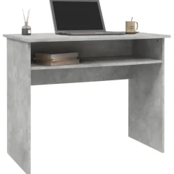vidaXL Schreibtisch Betongrau 90x50x74 cm Holzwerkstoff