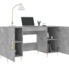 vidaXL Schreibtisch Betongrau 140x50x75 cm Holzwerkstoff