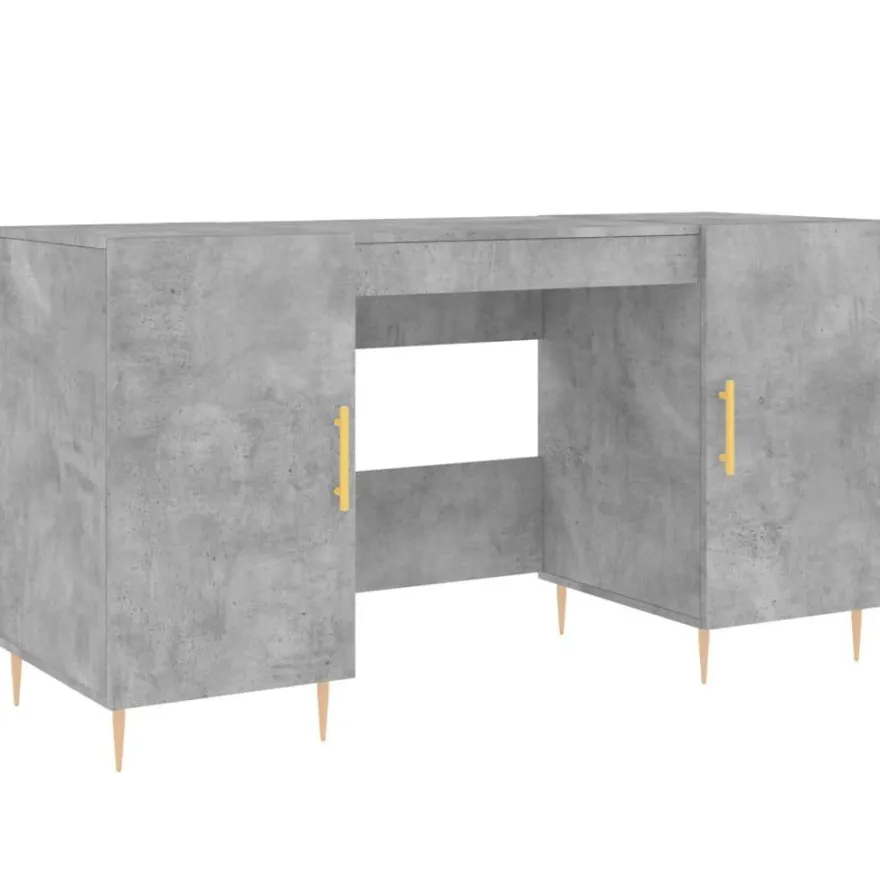 vidaXL Schreibtisch Betongrau 140x50x75 cm Holzwerkstoff
