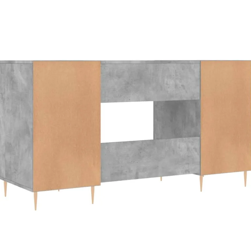 vidaXL Schreibtisch Betongrau 140x50x75 cm Holzwerkstoff