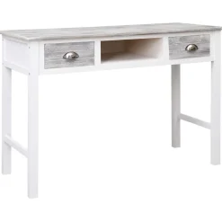 vidaXL Schreibtisch Grau 110×45×76 cm Holz
