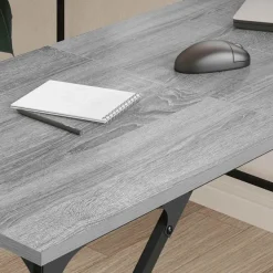 vidaXL Schreibtisch Grau Sonoma 149x149x75 cm Holzwerkstoff