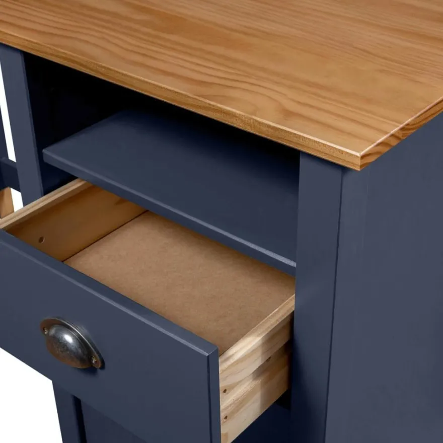 vidaXL Schreibtisch Hill mit 3 Schubladen Grau 120x50x74cm Kiefernholz