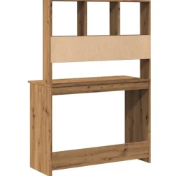 vidaXL Schreibtisch mit Regal Artisan-Eiche 102x45x148cm Holzwerkstoff