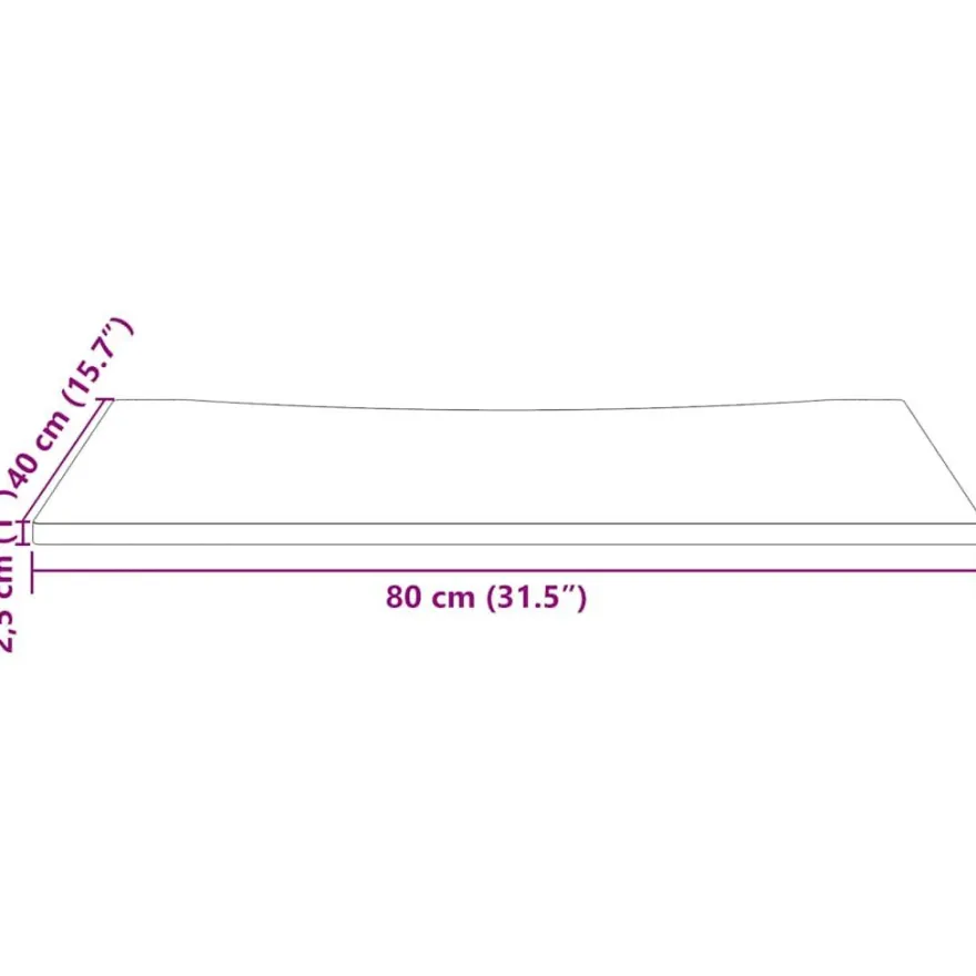 vidaXL Schreibtischplatte 80x40x2,5 cm Massivholz Kiefer