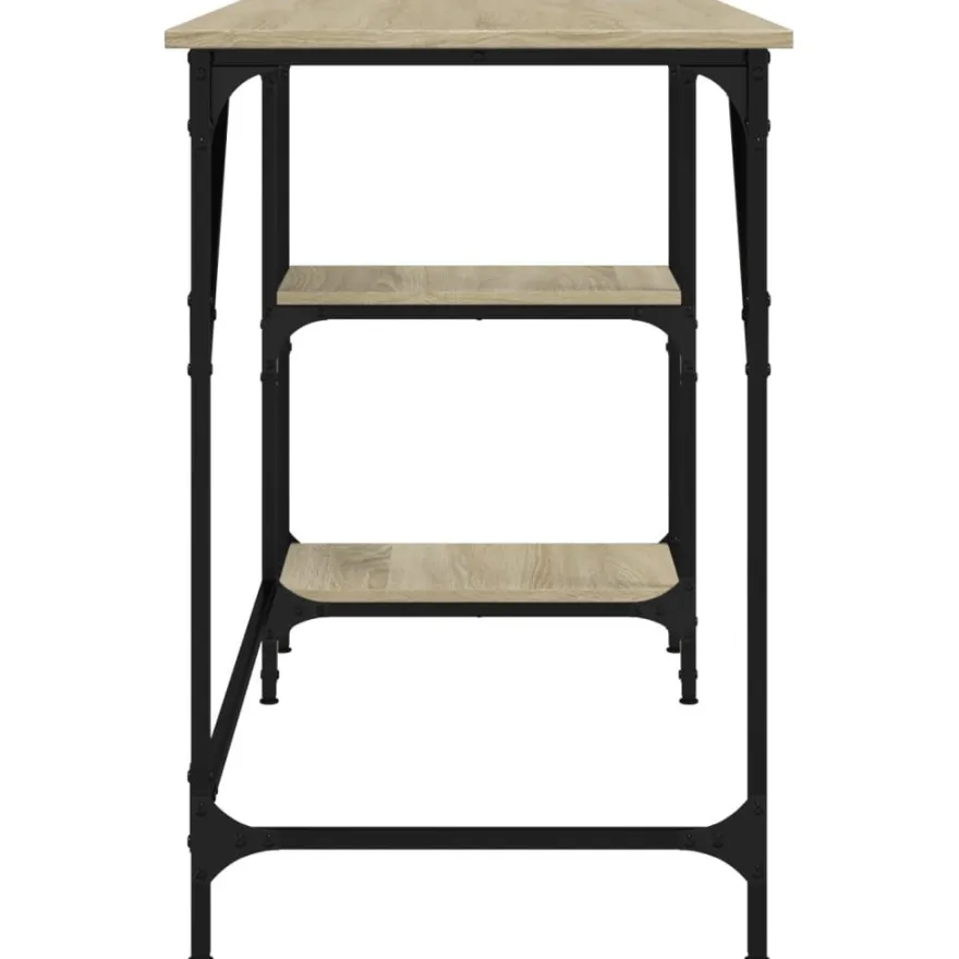 vidaXL Schreibtisch Sonoma-Eiche 120x50x75 cm Metall Holzwerkstoff