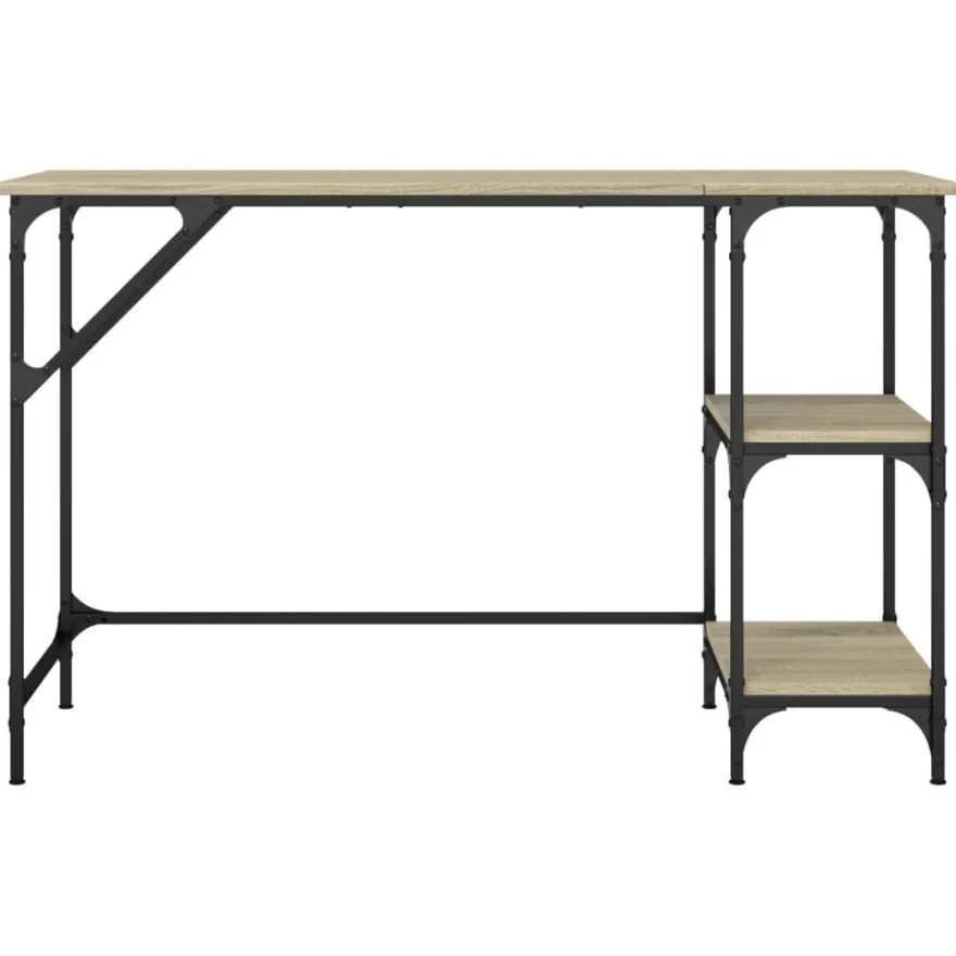 vidaXL Schreibtisch Sonoma-Eiche 120x50x75 cm Metall Holzwerkstoff