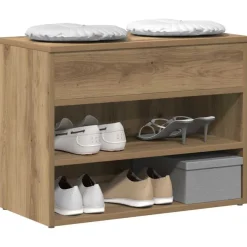 vidaXL Schuhbank Artisan-Eiche 60x30x45 cm Holzwerkstoff
