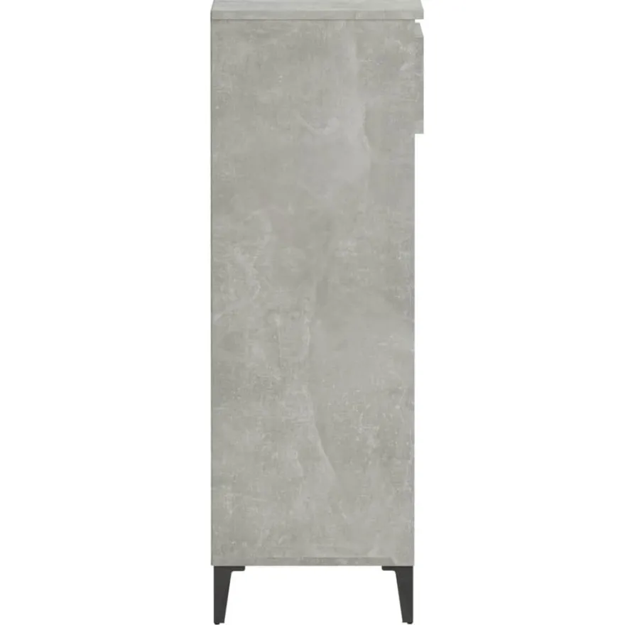 vidaXL Schuhregal Betongrau 40x36x105 cm Holzwerkstoff