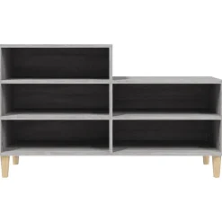 vidaXL Schuhregal Grau Sonoma 102x36x60 cm Holzwerkstoff