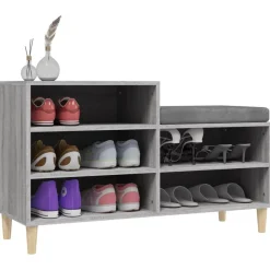 vidaXL Schuhregal Grau Sonoma 102x36x60 cm Holzwerkstoff
