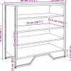 vidaXL Schuhregal Räuchereiche 80x38x78 cm Holzwerkstoff