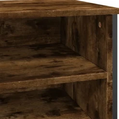 vidaXL Schuhregal Räuchereiche 80x38x78 cm Holzwerkstoff