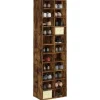 vidaXL Schuhregal Räuchereiche 54x34x183 cm Holzwerkstoff