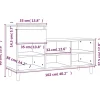 vidaXL Schuhregal Räuchereiche 102x36x60 cm Holzwerkstoff
