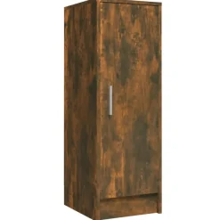 vidaXL Schuhregal Räuchereiche 32x35x92 cm Holzwerkstoff