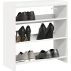 vidaXL Schuhregal Weiß 60x25x62 cm Holzwerkstoff