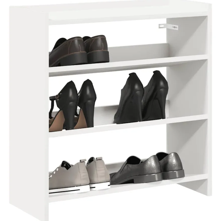vidaXL Schuhregal Weiß 60x25x62 cm Holzwerkstoff