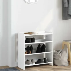 vidaXL Schuhregal Weiß 60x25x62 cm Holzwerkstoff