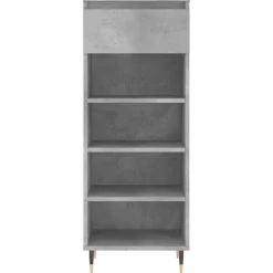 vidaXL Schuhschrank Betongrau 40x36x105 cm Holzwerkstoff