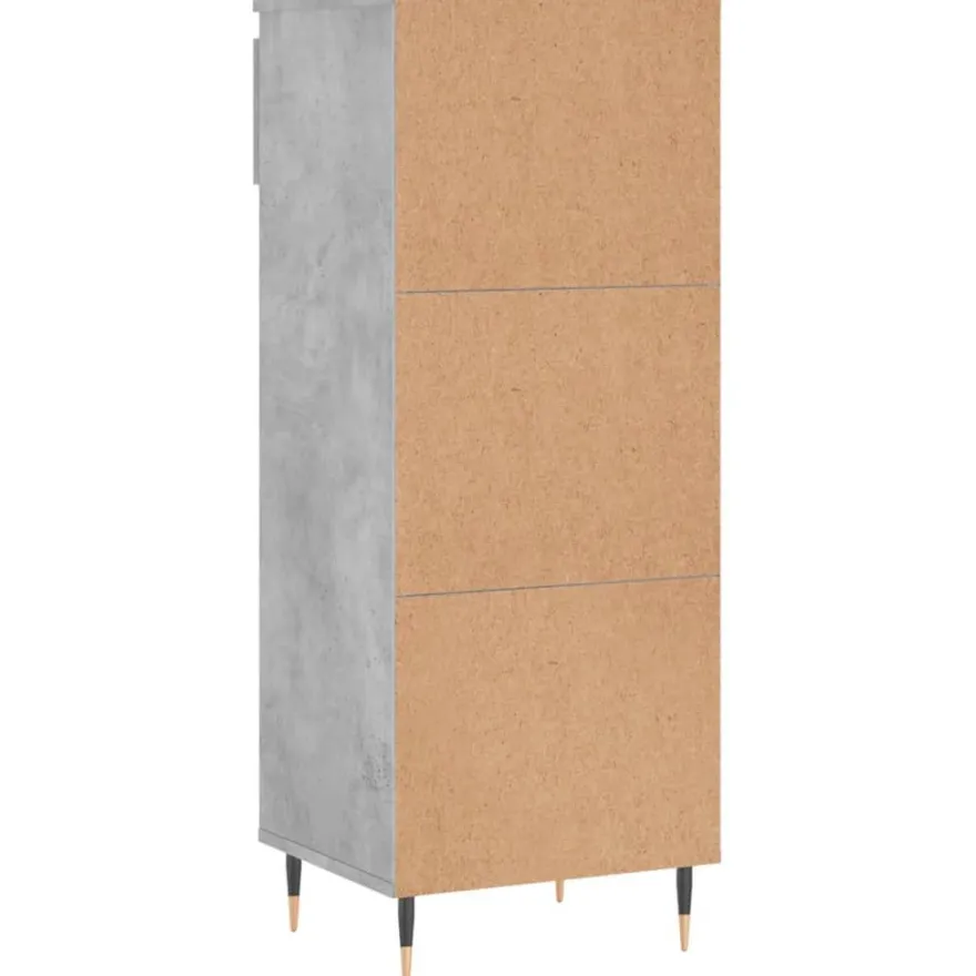 vidaXL Schuhschrank Betongrau 40x36x105 cm Holzwerkstoff